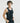 male model wearing yvy leather men's uni harness in black with black tank top and pants
