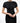 a female model wearing black yvy plisse dress with black moon belt with gold hardware