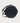 Elegant black round crossbody yvy bag with an adjustable strap with silver hardware, horizontal leather band detail, and a smooth leather surface. 