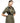A female model wears the YVY green linen shirt dress paired with the leather belt harness short version