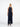 a female model wearing yvy sleeveless navy blue jumpsuit
