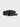 wide black yvy belt with silver hardware and eyelets