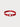 yvy leather ring choker in red with silver hardware